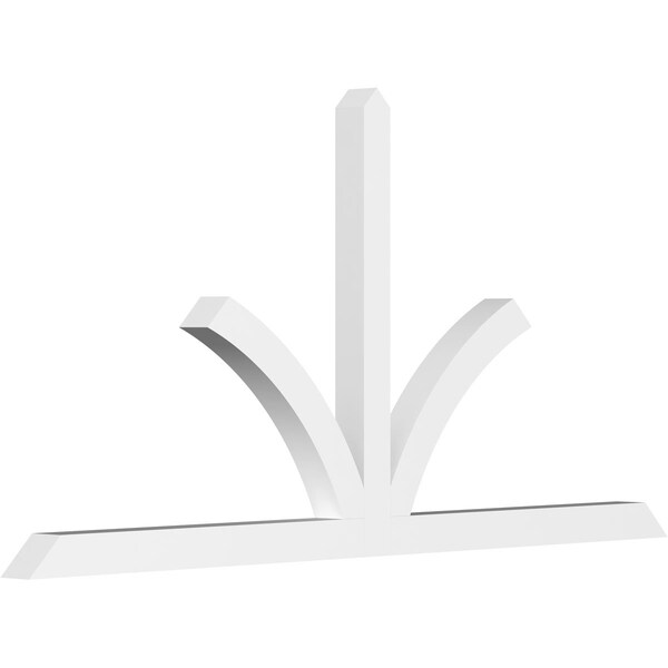 Ekena Millwork Richland Architectural Grade PVC Gable Bracket, 96"W x 48"H x 4"D x 4"F, 12/12 Pitch GBP096X48X0404RIC00 - main